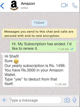 whatsapp amazon bot